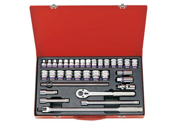 1/2" bộ tuýp 33 chi tiết hệ mét Kingtony 4534MR 1/2" bộ tuýp 33 chi tiết hệ mét Kingtony 4534MR