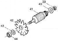 Rotor máy cắt sắt 2414NB Makita 510240-7