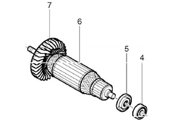 Rotor máy mài góc 9556HN, 9558NH Makita 515613-9